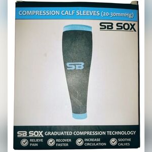 Compression Calf Sleeves - Black and Blue